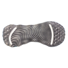 Close-up of Nike React Infinity Run Flyknit 3 sole featuring high-traction rubber pattern for enhanced grip and durability.