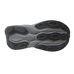 NB v5 Fresh Foam X More Black Grey sole with rugged rubber outsole and deep traction tread for grip on Pakistan’s roads or gym floors.