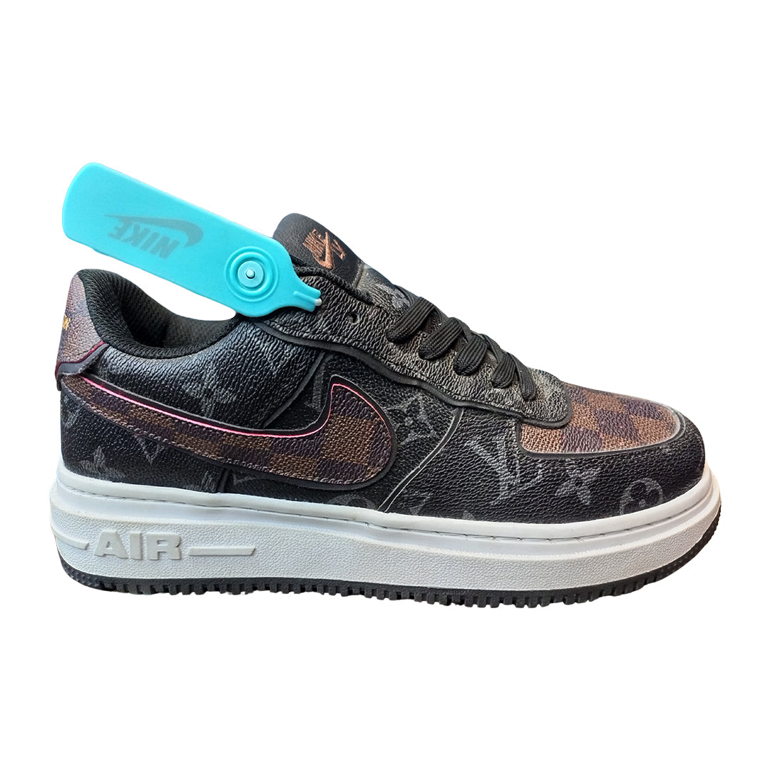 Right side profile of NK - LV-Inspired Monogram sneakers emphasizing breathable design and modern silhouette