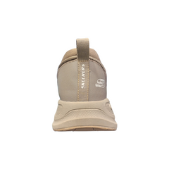 Skechers Arch Fit Slip-In Beige back view with cushioned heel support and ergonomic collar for easy wear in Pakistan’s climate.