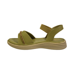 Olive Green Strappy Sandals W-1112