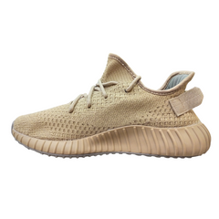 Adii Yeeezzzy 350 Earth sneakers left side view showing lightweight construction, breathable knit panels, and all-day comfort for workouts or casual wear.