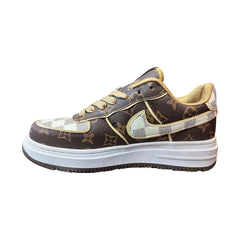 Nike L-V-Inspired Monogram Pattern Brown White