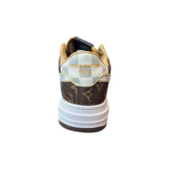 Nike L-V-Inspired Monogram Pattern Brown White