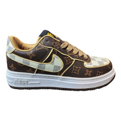 Nike L-V-Inspired Monogram Pattern Brown White