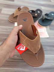 Premium Adda Flip Flops for Men - Let's Walk Together in Khaki