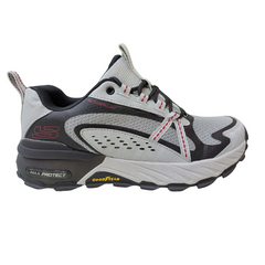 SK Max Protect Waterproof Grey right profile displaying shock-absorbing midsole and breathable panels for all-day comfort.