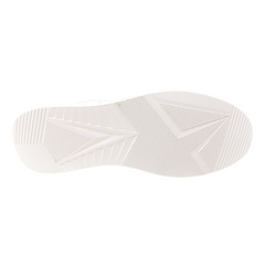 TH Sneaker Lace Up White rugged rubber outsole with traction grooves for grip on urban streets or indoor floors