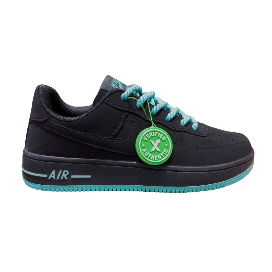 Nike Air Force 1 Low - Black and Aqua Edition