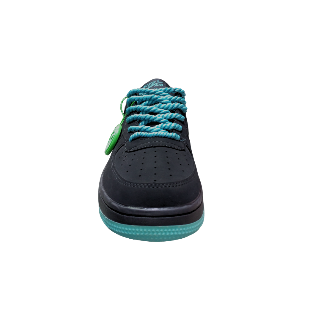 Nike Air Force 1 Low - Black and Aqua Edition