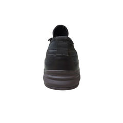 Sleek black sneakers with a stylish heel design, featuring a reinforced back for extra support and durability. Perfect for all-day comfort. Available at Royaltrend.pk.