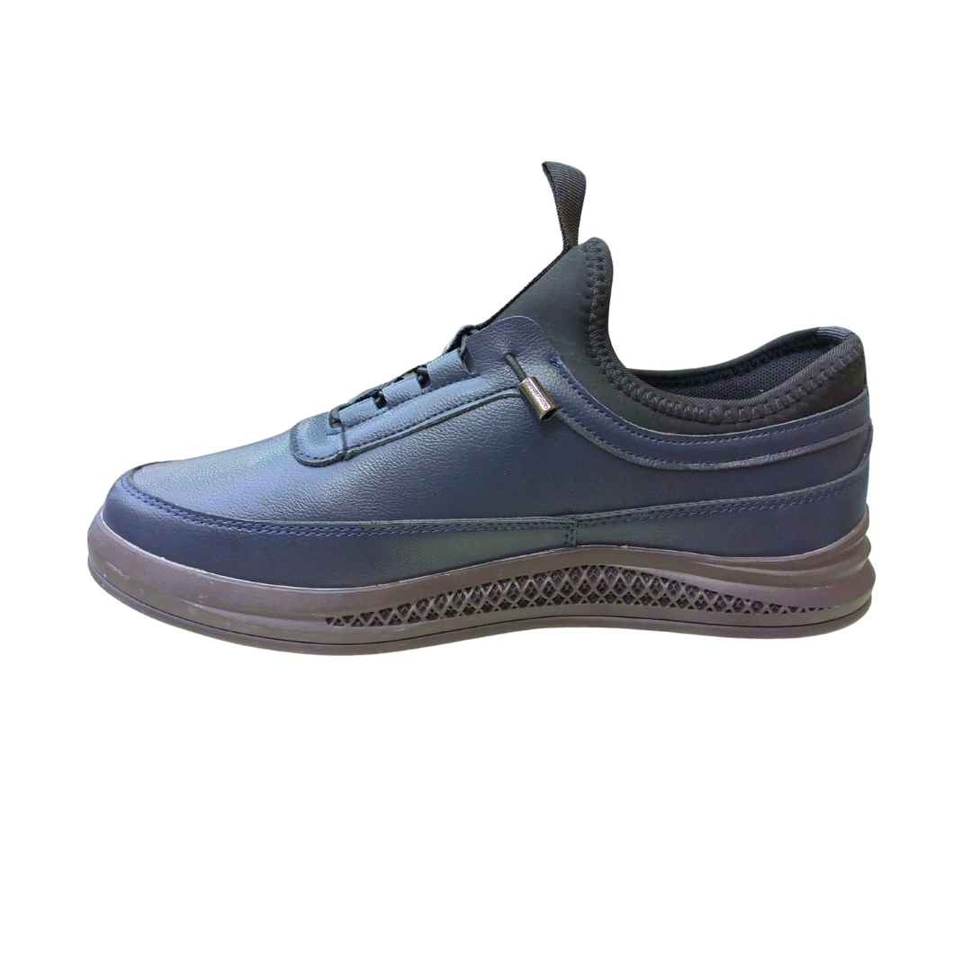 Stylish blue sneakers featuring a breathable mesh upper, lightweight design, and cushioned sole for all-day comfort. Available at Royaltrend.pk.