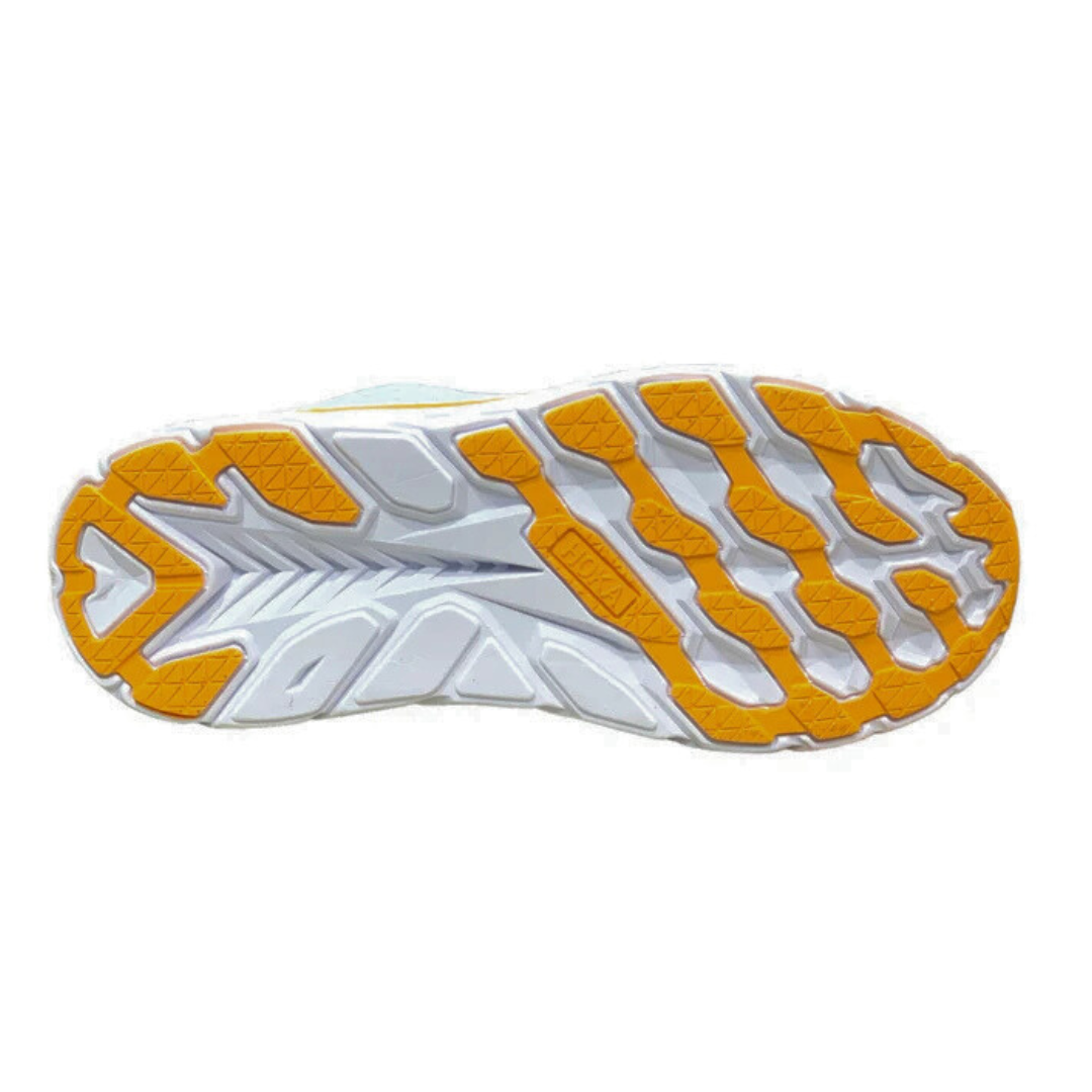 Hoka Clifton 8 Men's Running Shoes – Light Grey with Orange Accents