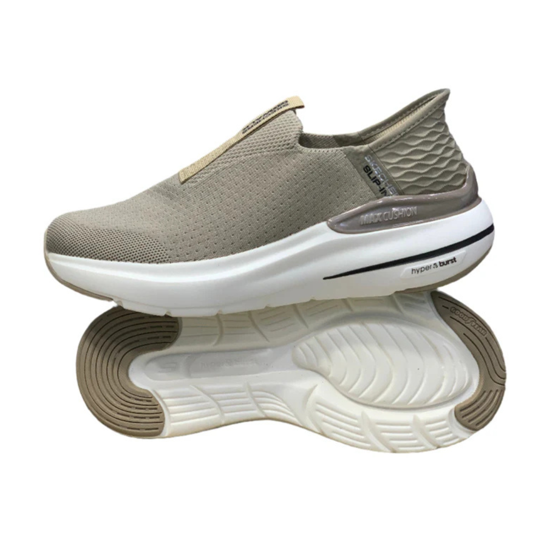 SKECHERS SLIP-INS: MAX CUSHIONING HYPER BURST KHAKI